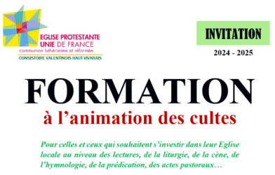 Formation à l’animation des cultes