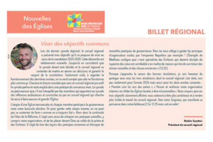 Billet régional : Viser des objectifs communs