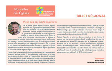 Billet régional : Viser des objectifs communs