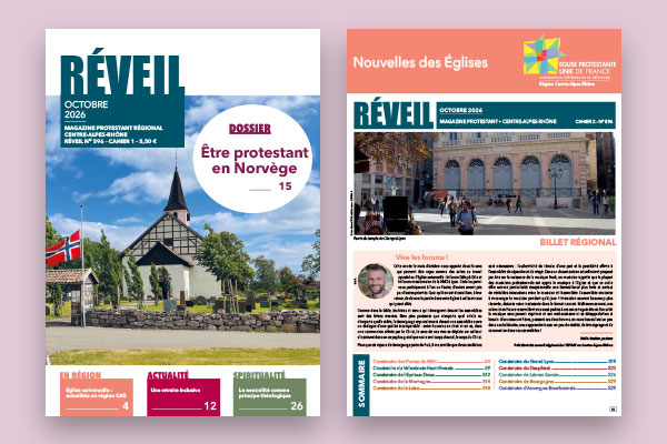 Couverture du magazine Réveil et du supplément Nouvelles des églises